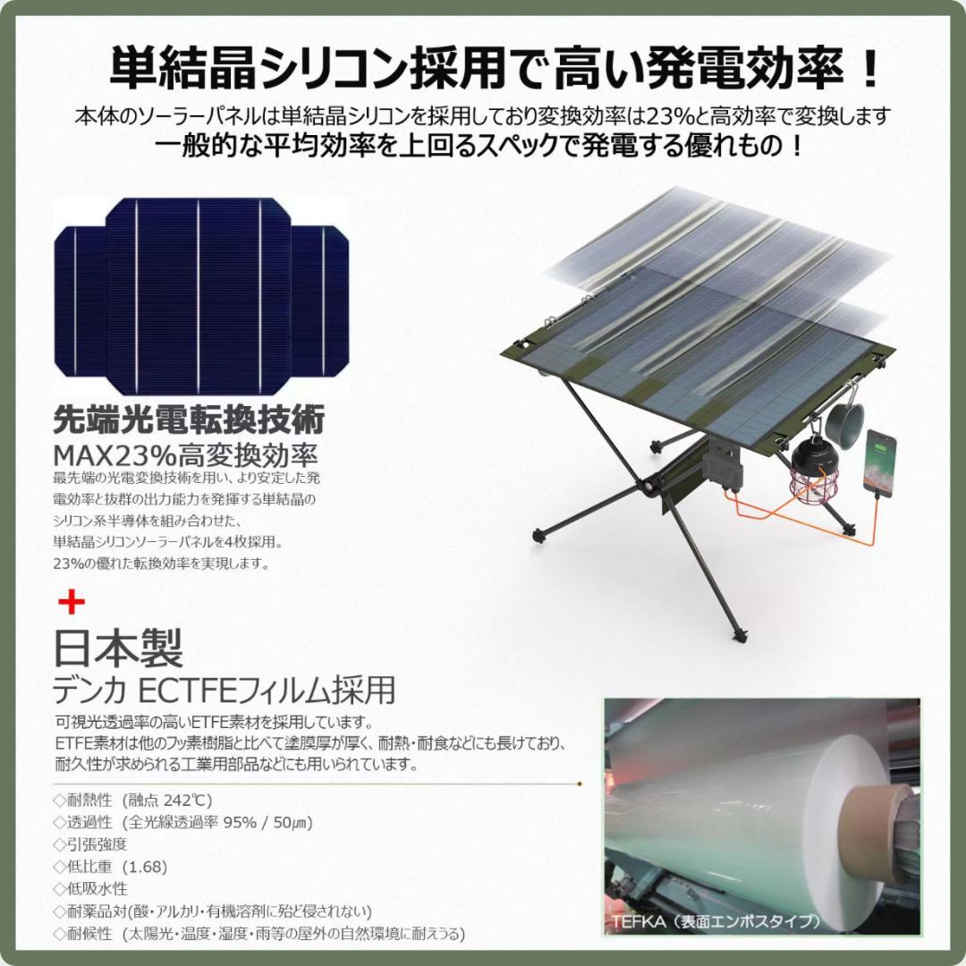 新品ソーラーパネル付きアドベンチャーテーブル【EMRS45】防水