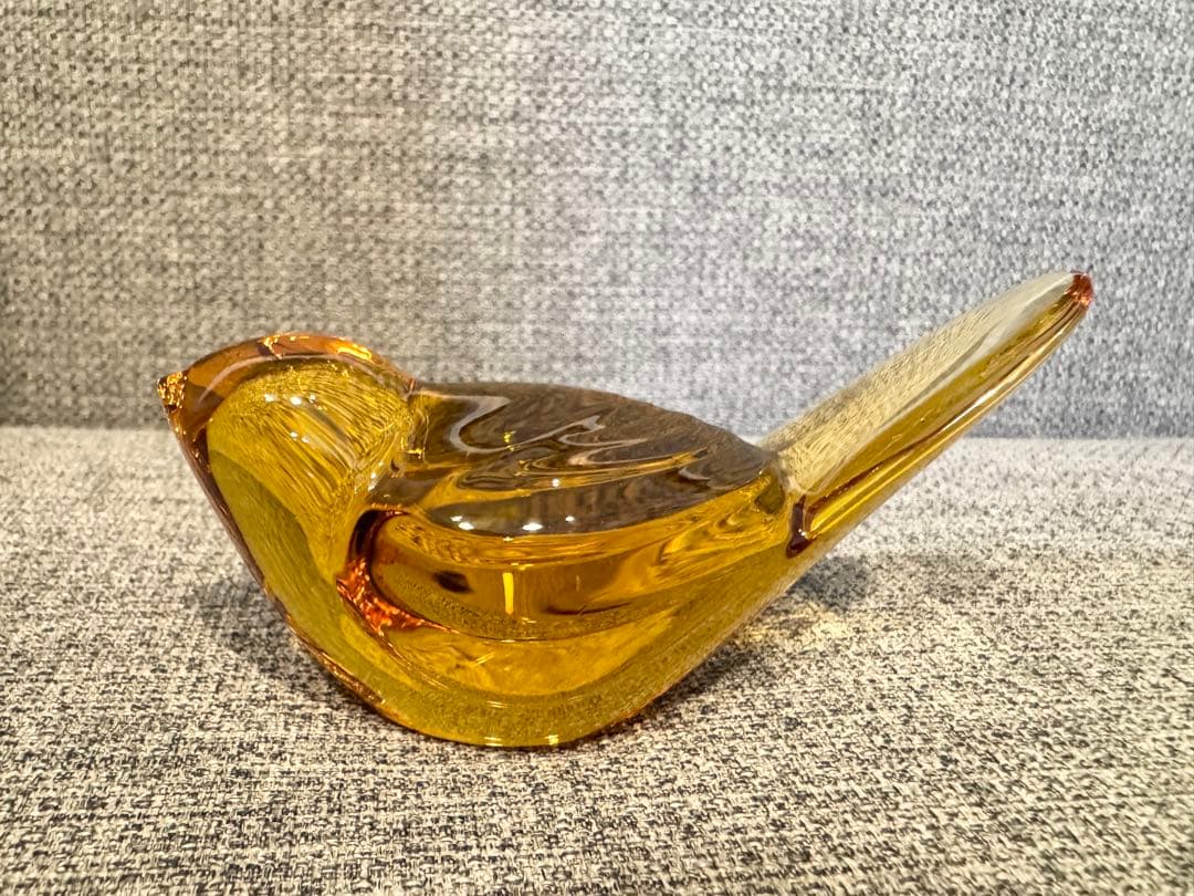 【Baccarat 】バカラ クリスタル バード ハニー（置物） ※中古箱なし