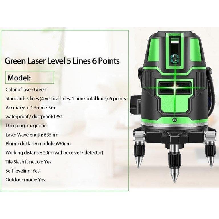 アダプタ ＋ 墨出し グリーンレーザー 5ライン カメラ三脚が墨出し三脚に変身