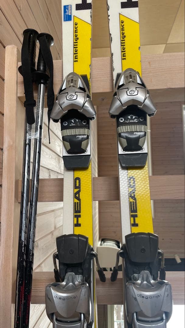 カービングスキー板大人男性161cmセット子供ジュニア HEAD女性 シニア黄色