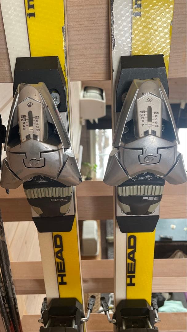 カービングスキー板大人男性161cmセット子供ジュニア HEAD女性 シニア黄色