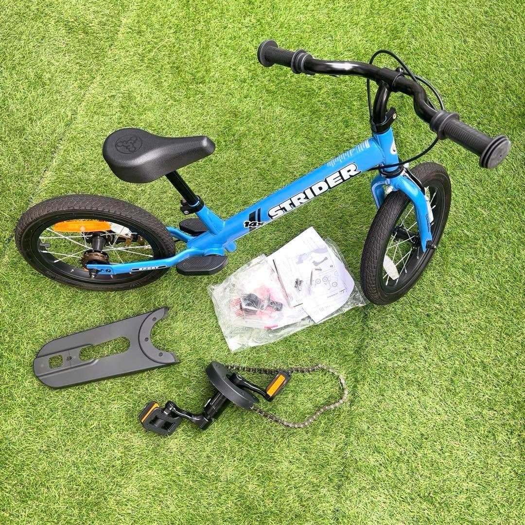 美品 ストライダー 14X ブルー STRIDER 14x バランスバイク 青