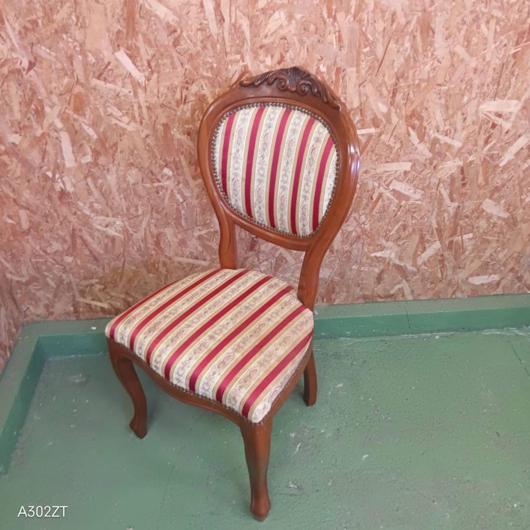 002別荘保管品　英国猫足チェア　おしゃれ　アンティーク風