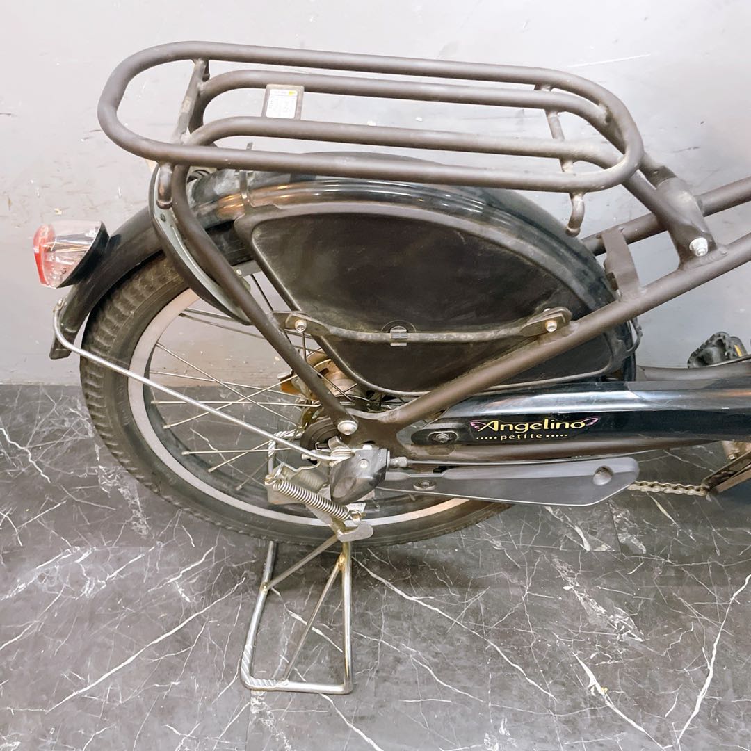 【43】子乗せ電動自転車 ブリヂストン Angelino ブラウン 3人乗り対応