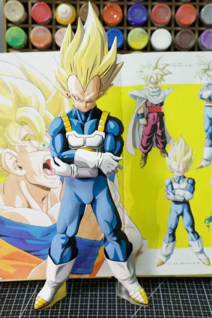 ★ドラゴンボール ベジータ　イラスト風 2D リペイント 二次元彩色　フィギュア