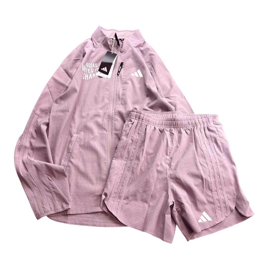 C3新品 S アディダス ランニング 上下 セットアップ ジャケットショーツ