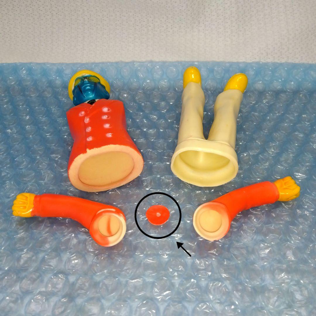 無版権　ロボット刑事　ミドルサイズ　ソフビ　当時物