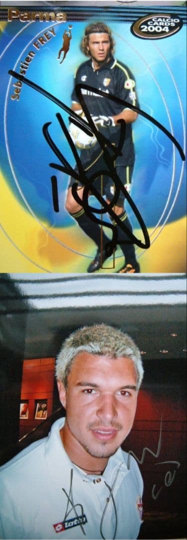 セリエAフィオレンティーナ選手の直筆 サイン入りフラッグ【激レア・希少】