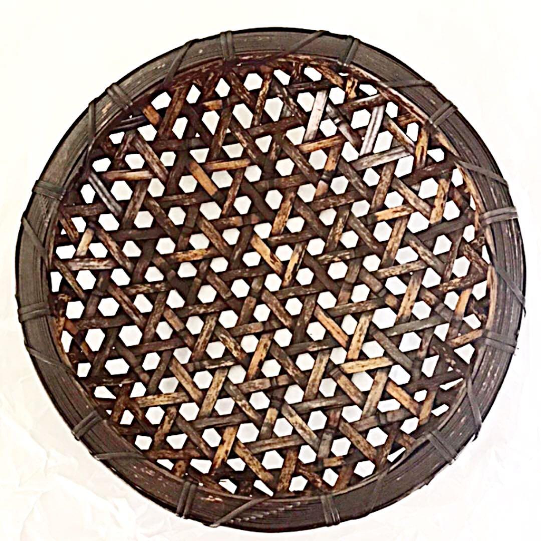 虎斑竹 盛り籠 中