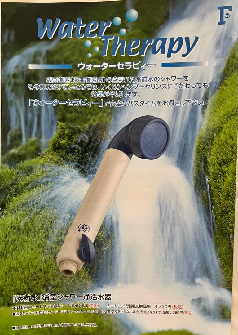 シャワーヘッド　シャワーヘッド用浄水器本体　ウォーターセラピー！ 未開封旧モデル