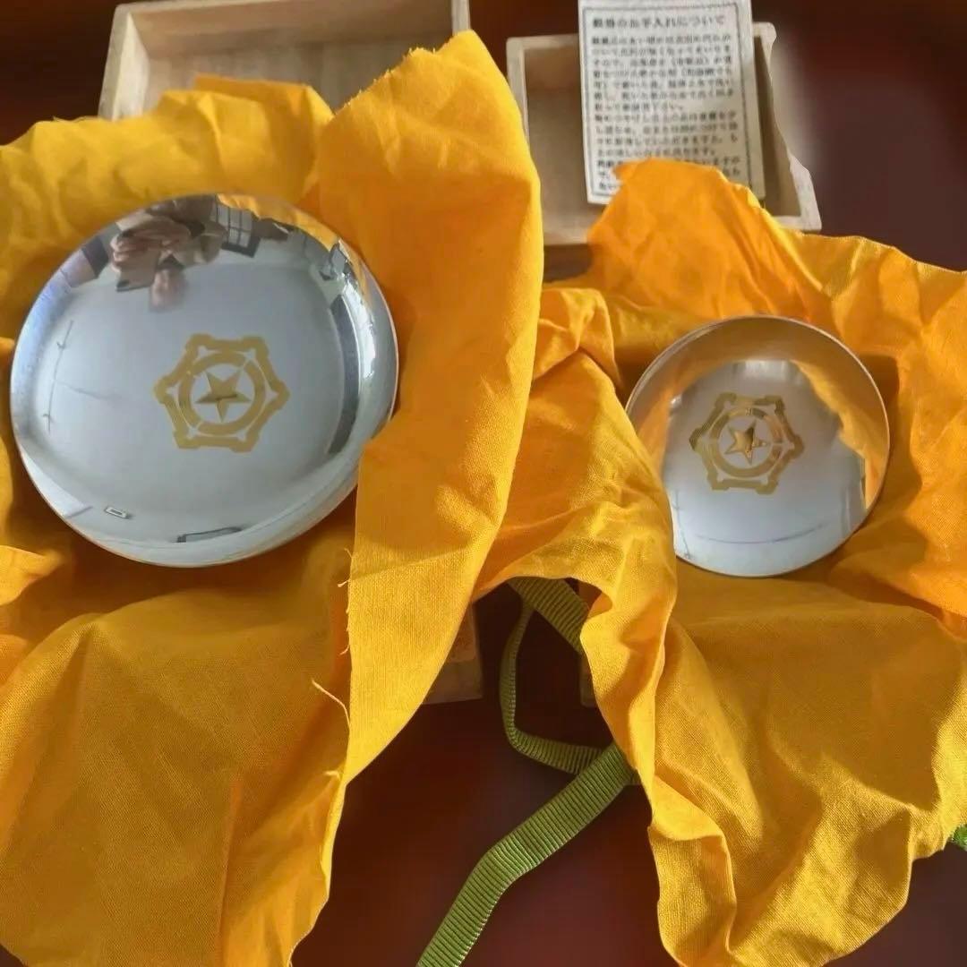 純銀製銀杯　刻印有り大小2枚　専用桐箱入り　97g