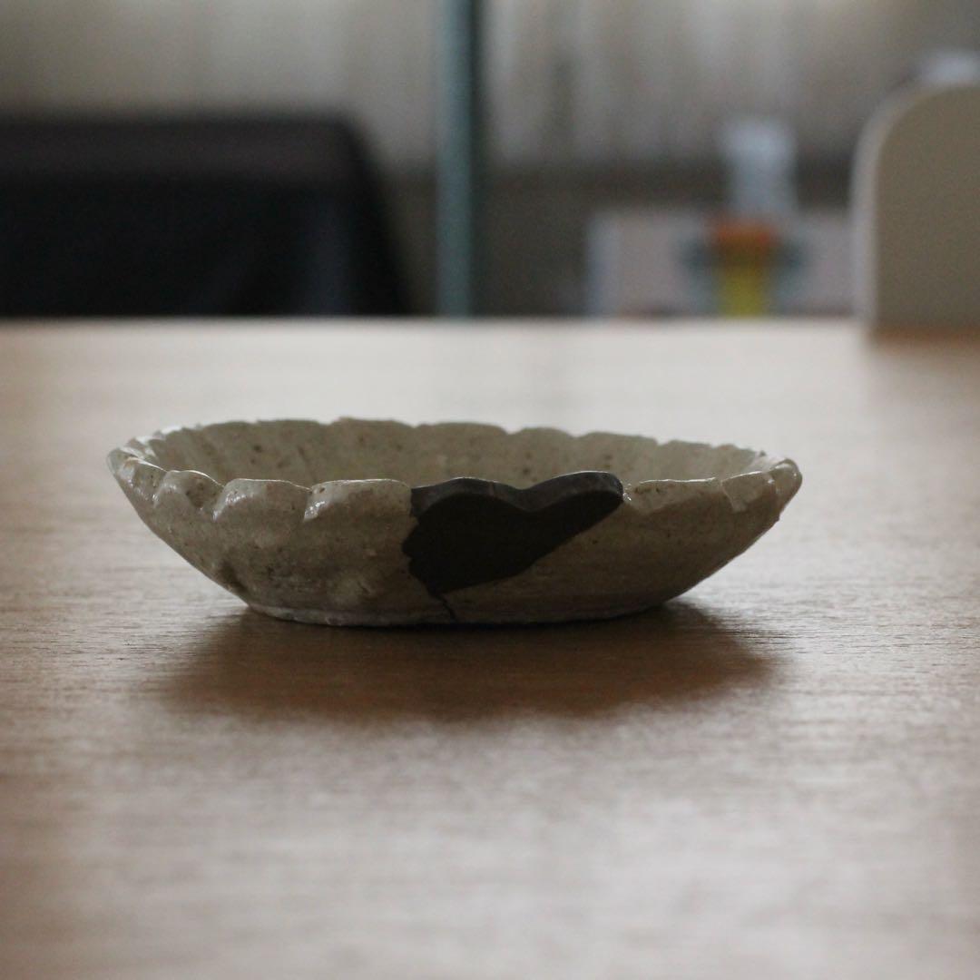 志野の小皿　骨董　古道具