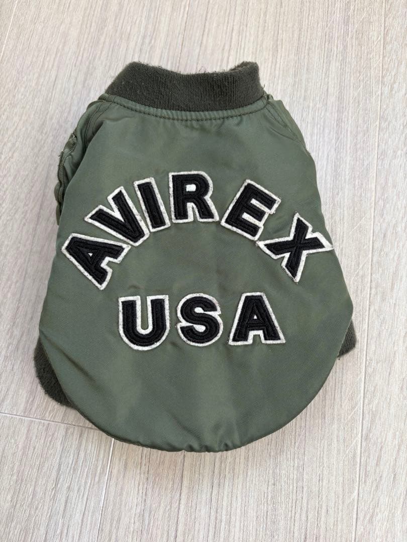AVIREX 犬服 MA-1 定番のカーキ、ブラック2枚セット　XS