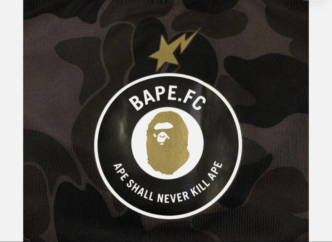 BAPE.FC PUMA blackカモフラージュシャツ
