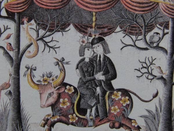 レイモン・ペイネ、牡牛座、希少な画集より、新品高級額・額装付