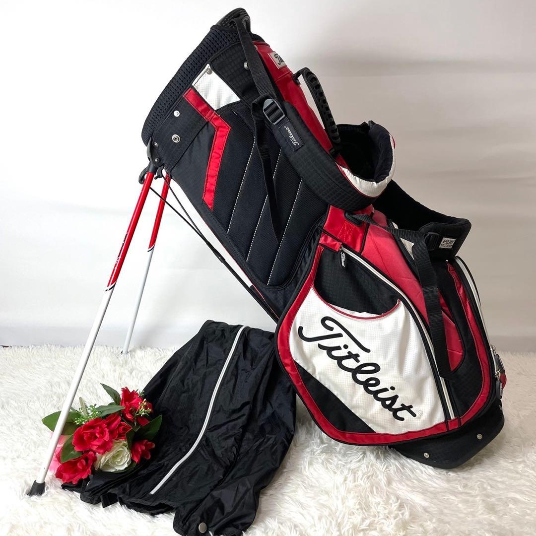 人気✨タイトリスト スタンド式キャディバッグ リュック 軽量 機能性◯ フード付