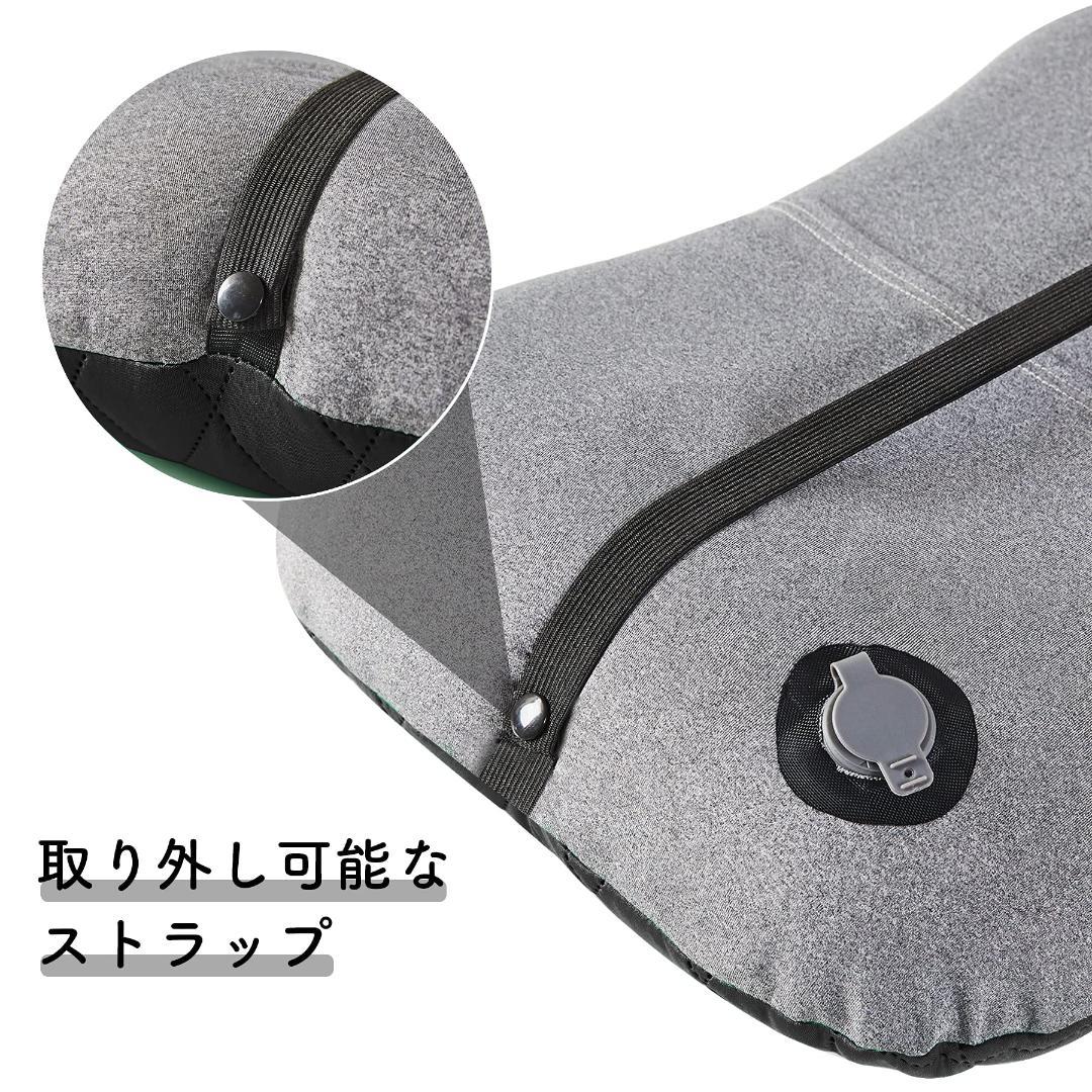 エアピロー キャンプ枕 黒 超軽量コンパクト カバー付き