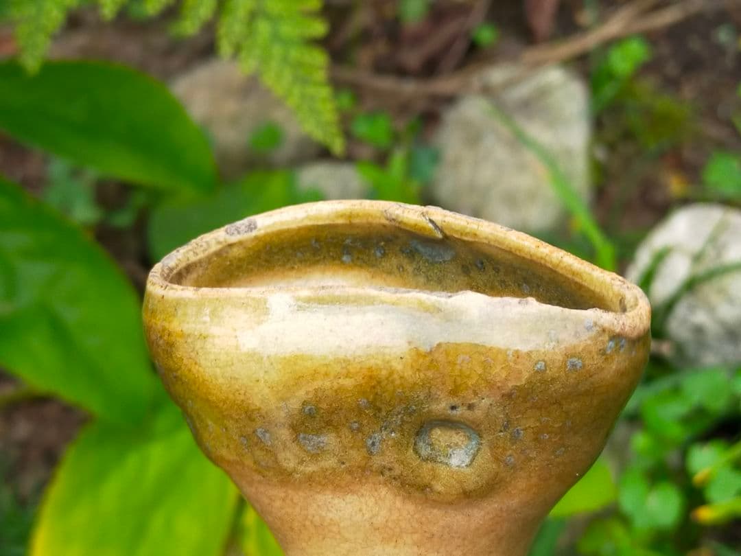 ♥織部　大きな　徳利　花瓶　花器　時代箱付き　骨董品