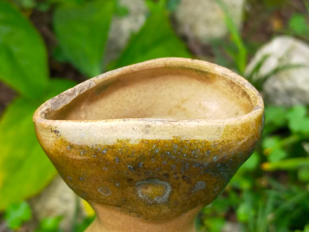 ♥織部　大きな　徳利　花瓶　花器　時代箱付き　骨董品