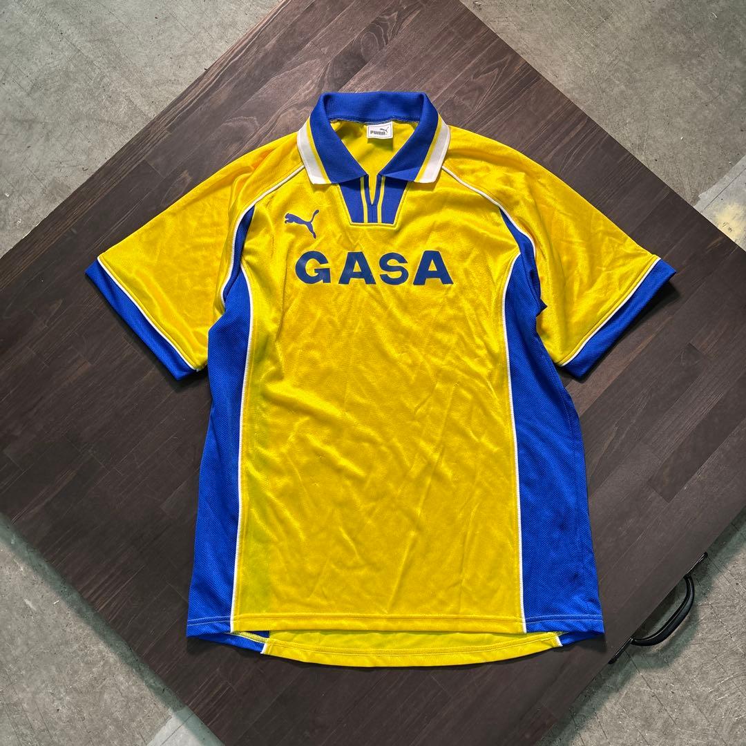 8SM1 PUMA ゲームシャツ　レプリカユニフォーム　黄色　スポーツ　古着