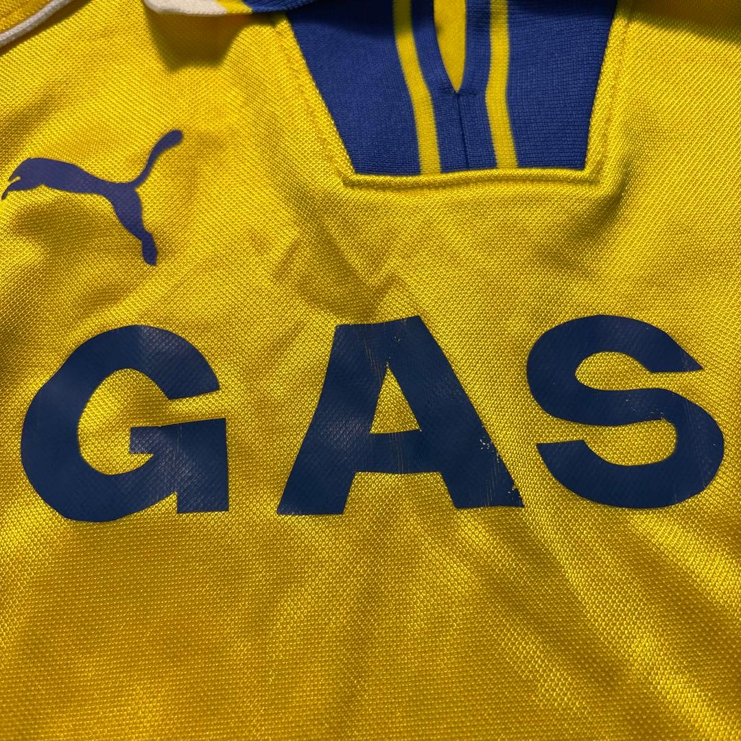 8SM1 PUMA ゲームシャツ　レプリカユニフォーム　黄色　スポーツ　古着