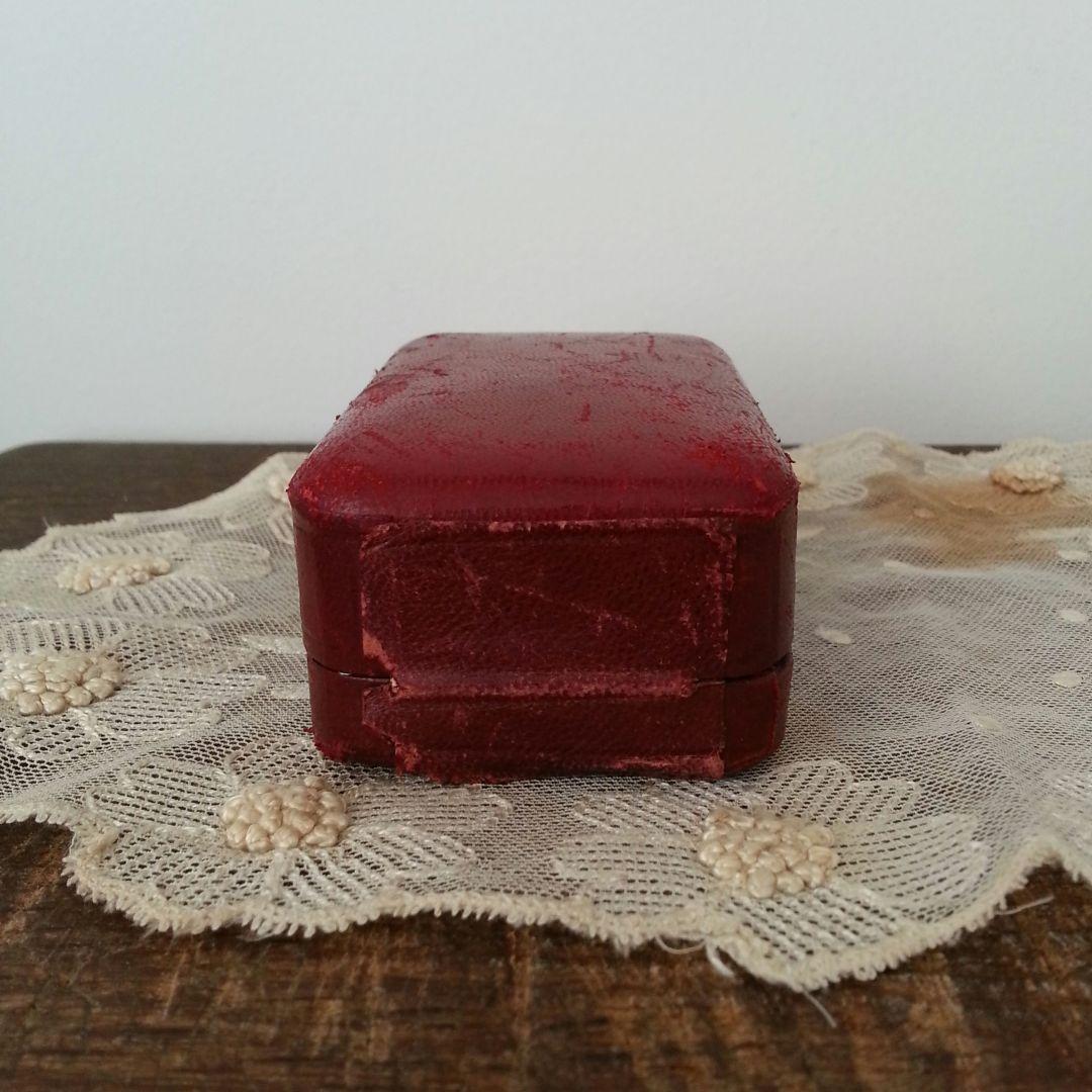 赤 ジュエリーボックス フランス アンティーク ネックレス