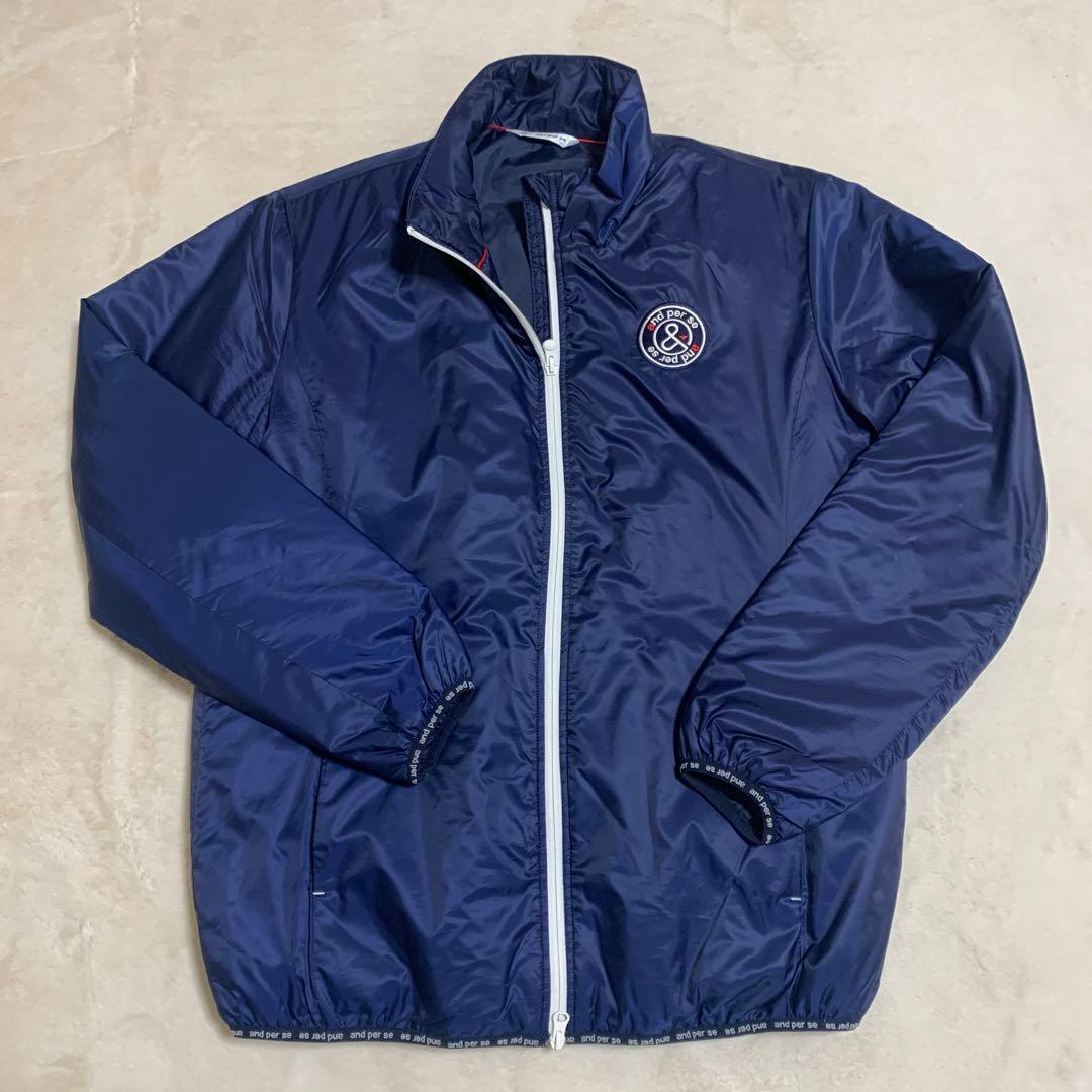 ぽ*様 and per se 、中綿ジャケット、ネイビーカラー、ＬＬサイズ