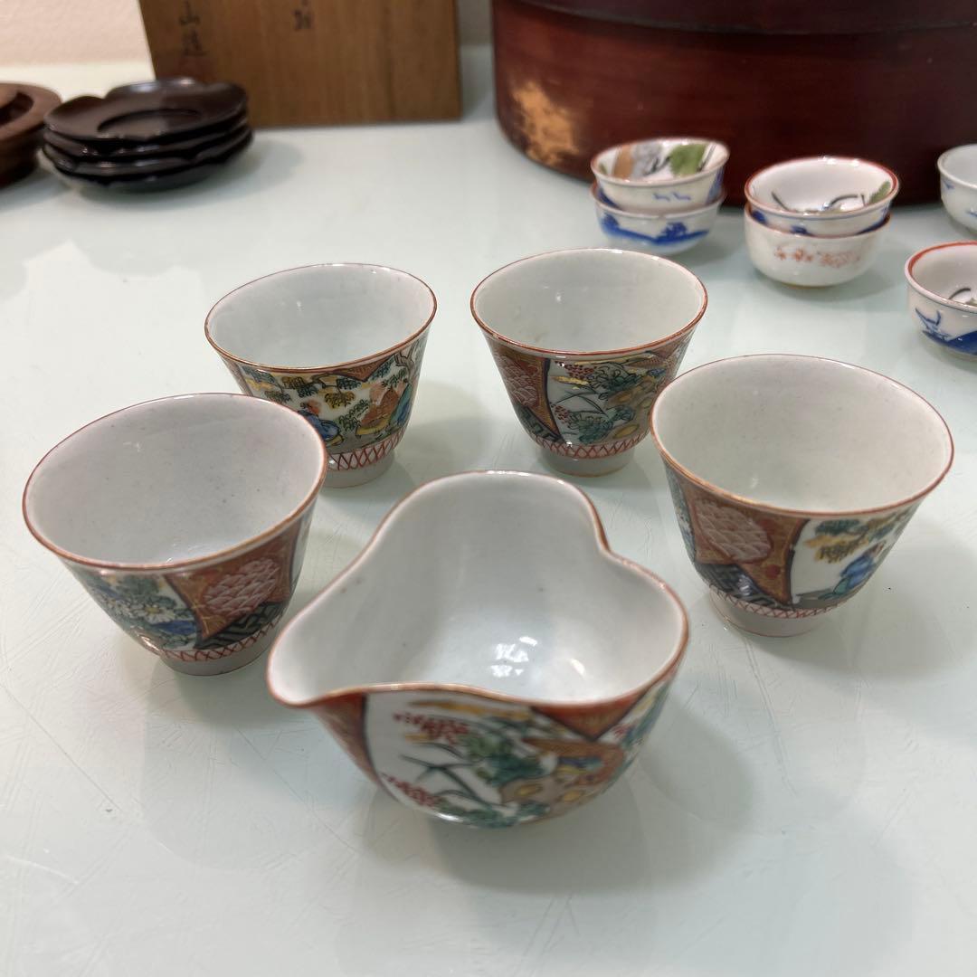 ☆九谷焼煎茶器　古鈴　茶櫃　茶托　酒器☆