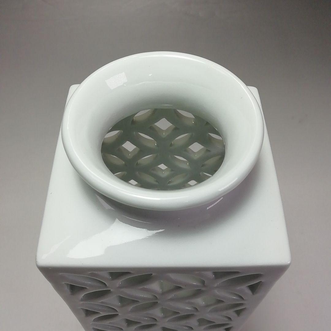 Ｓ５５１　皆具　『平戸焼』『白磁　七宝透　皆具』『十三代　横石嘉助作』　共箱