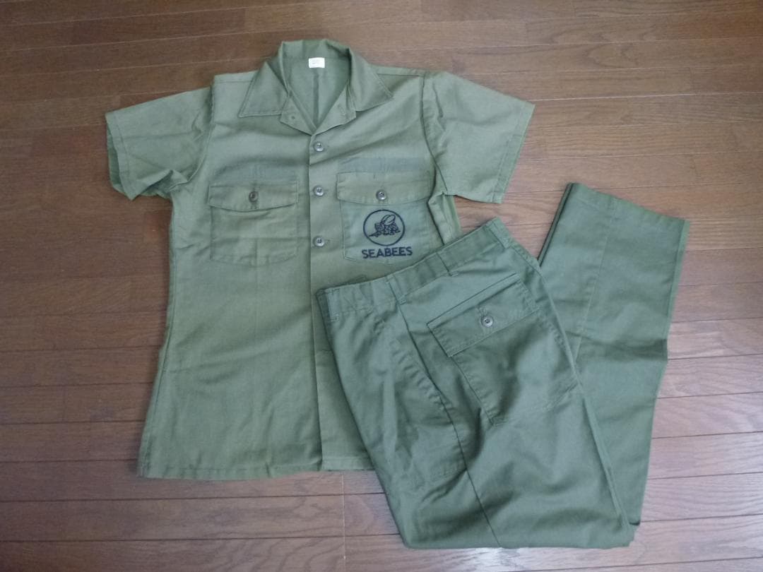 米海軍実物 ユティリティシャツ トラウザー セット USN米海軍 岩国厚木横須賀