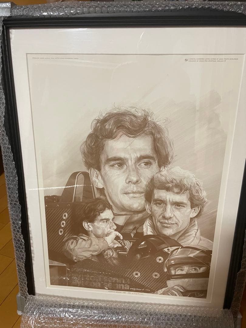 アイルトン・セナ　F1 アートポスター　クレイグ・ワーウィック絵画　リトグラフ