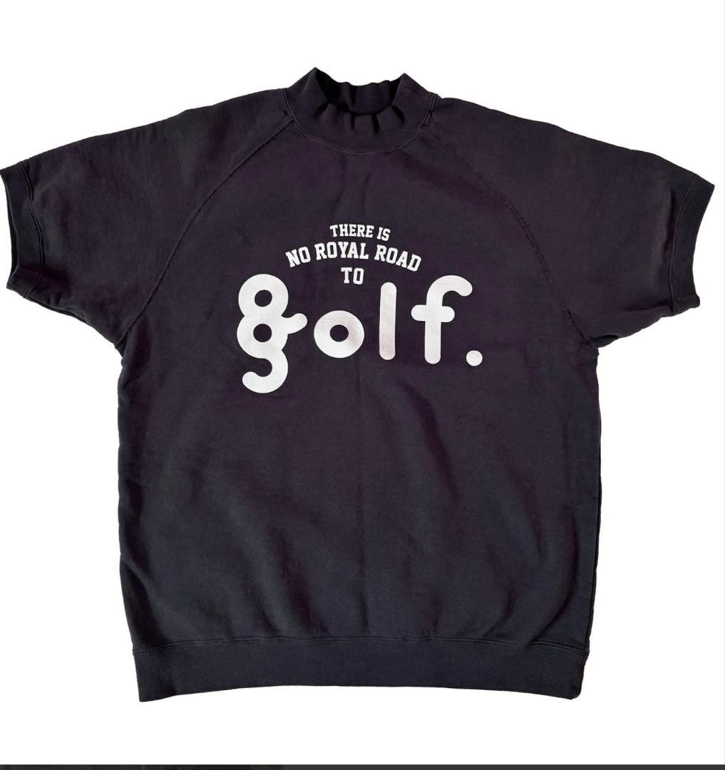 8gshootゴルフメッセージ入り黒シャツ