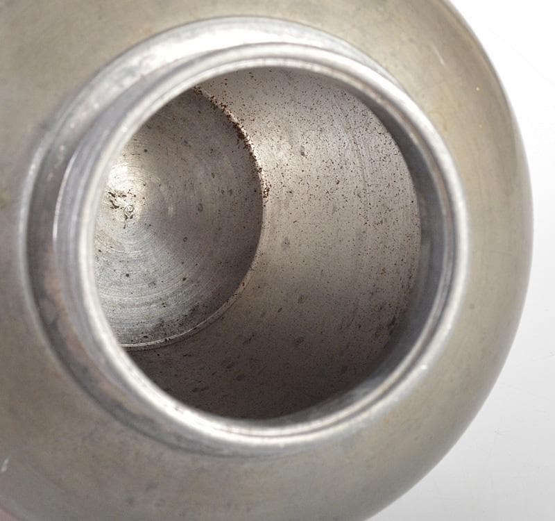 煎茶道具　古錫　点銅款　茶壷　茶心壷　約819g　G　R4575