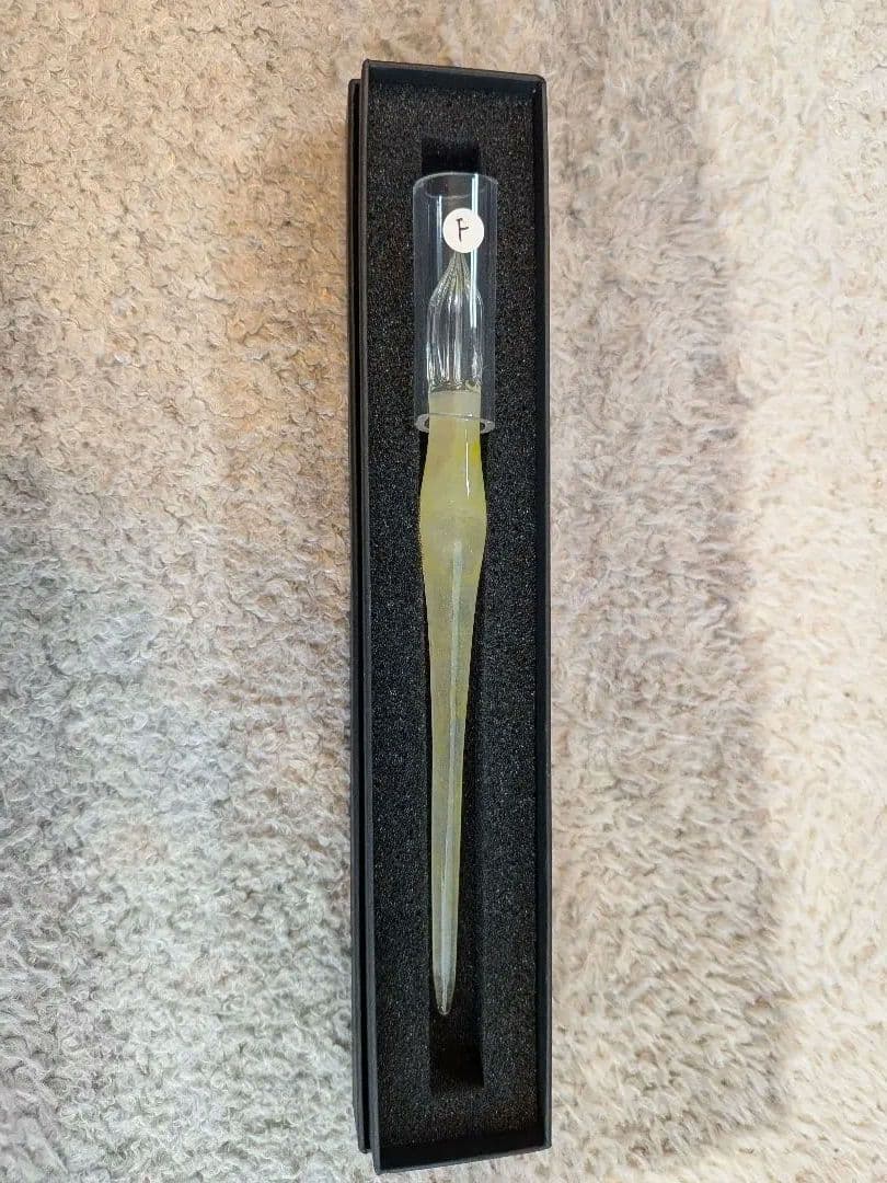 【新品未使用】aunガラスペン　光彩　色流し　春風　F