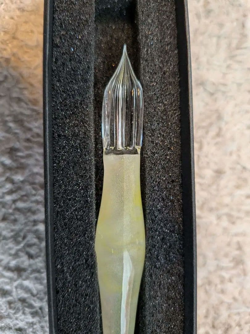 【新品未使用】aunガラスペン　光彩　色流し　春風　F