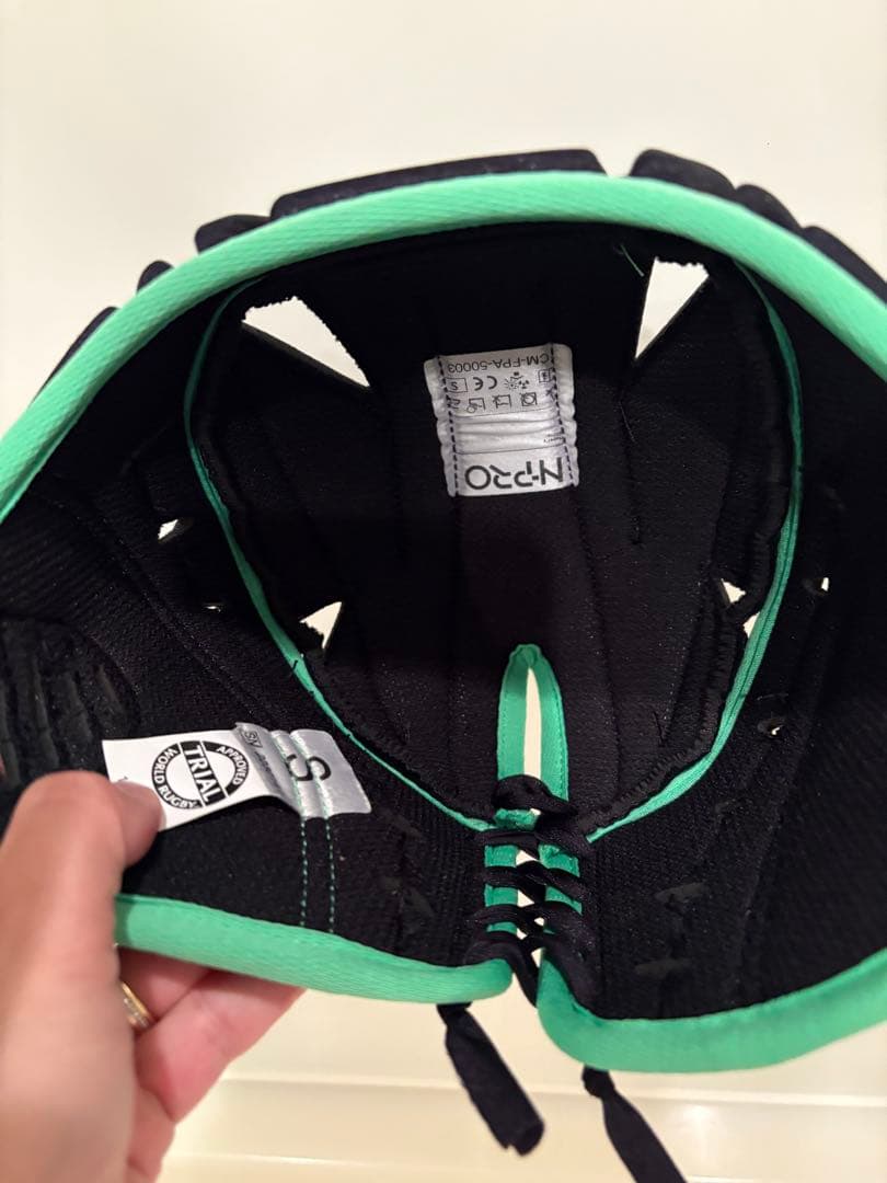 N-PRO ヘッドキャップS 55CM グリーン　1度使用