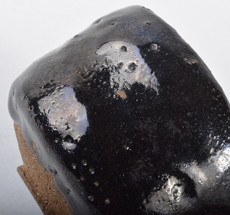 Gojyo　茶道具　楽吉左衛門　黒楽茶碗　仕覆付　共箱　M R4387