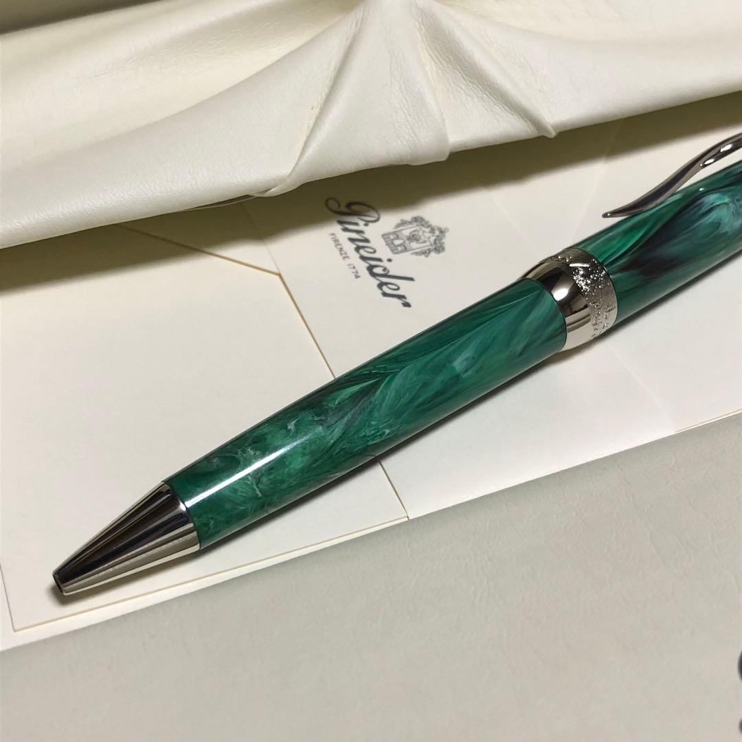 新品未使用 廃番品 ピナイダー ボールペン ジェムストーン マカライトグリーン