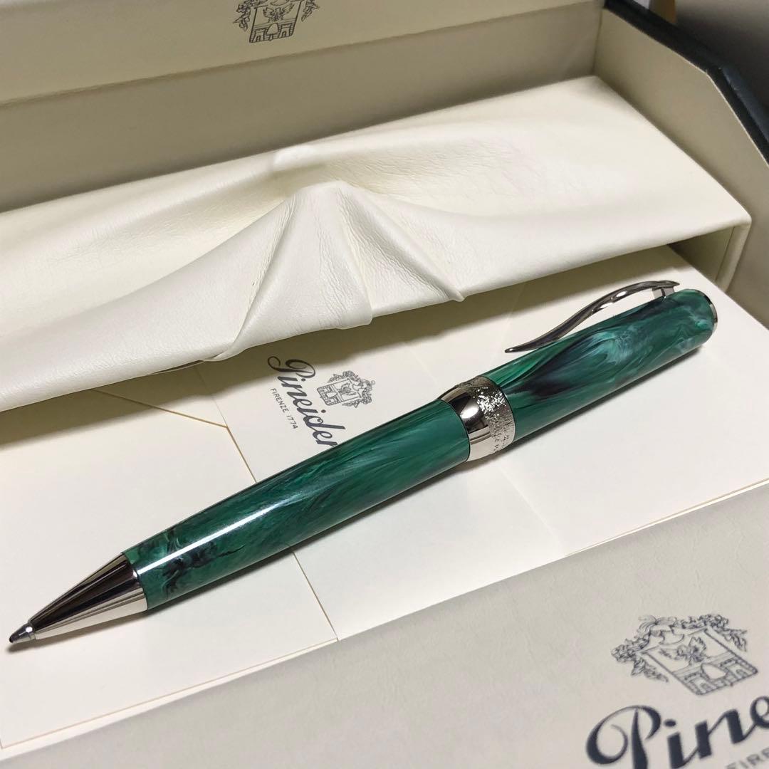新品未使用 廃番品 ピナイダー ボールペン ジェムストーン マカライトグリーン