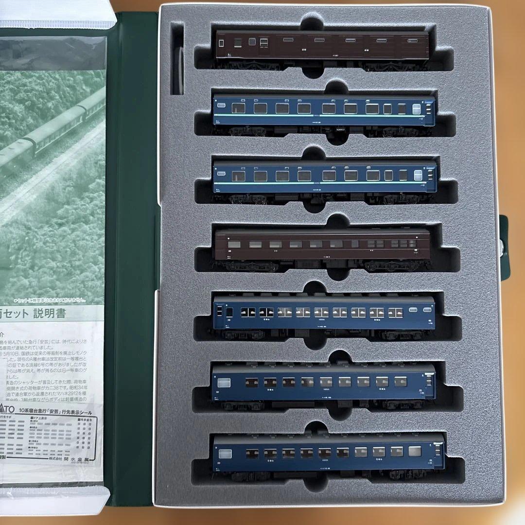 【新同】KATO 10-1302 10系寝台急行安芸7両セット⑧付属品未開封