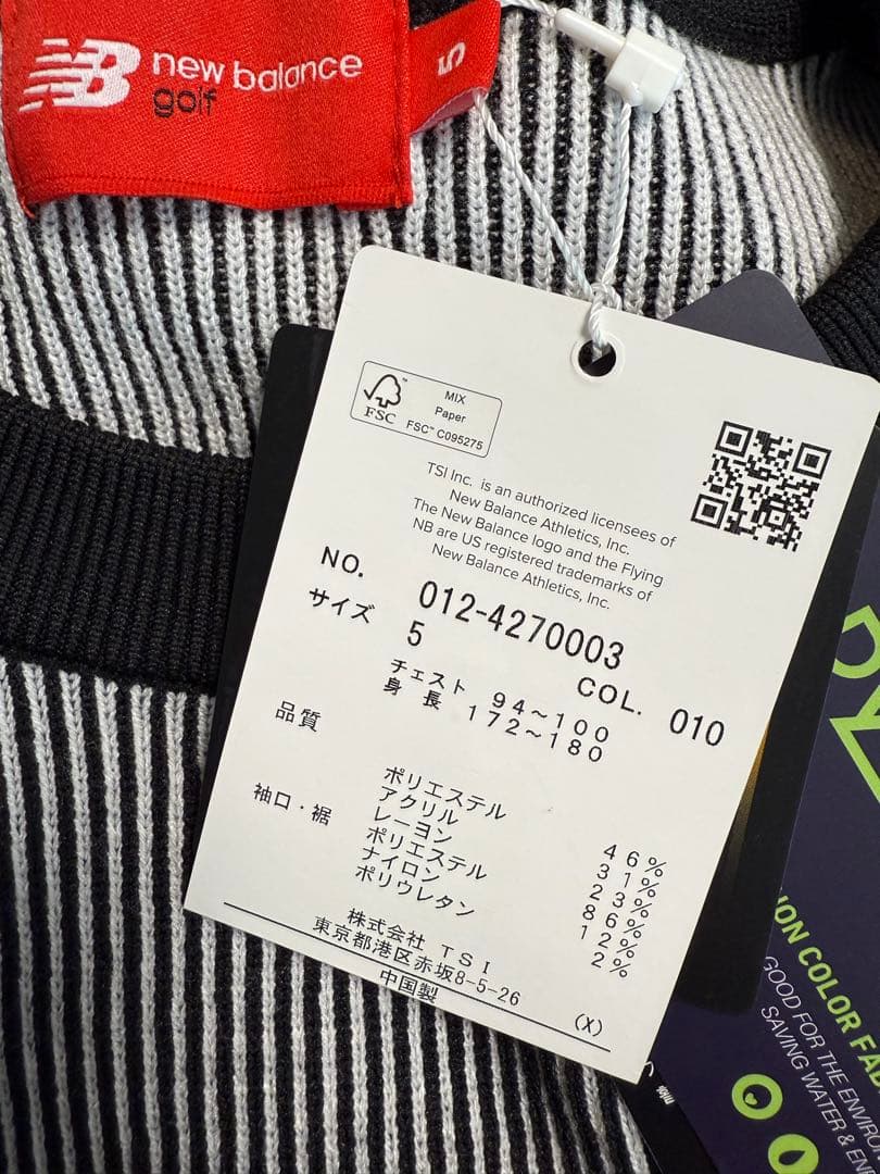 【タグ付き新品】ニューバランス ゴルフ ストレッチ クルーネック セーター