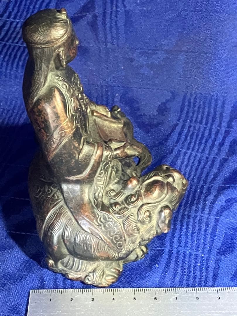 仏像　金属工芸　骨董品　鬼子母神　獅子　アンティーク