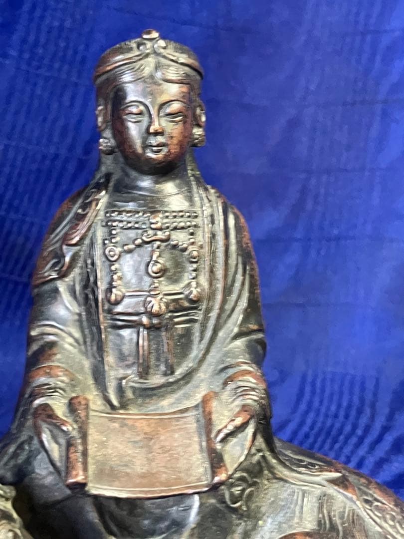 仏像　金属工芸　骨董品　鬼子母神　獅子　アンティーク