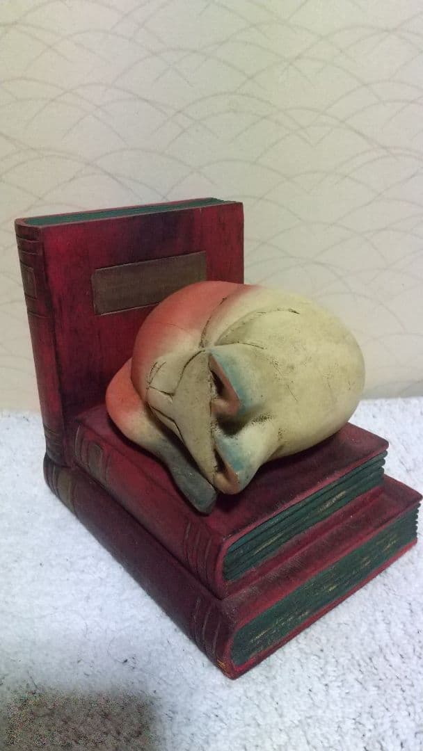 更に値下げしました！激レア　希少　アンティーク　猫　木彫り　オブジェ