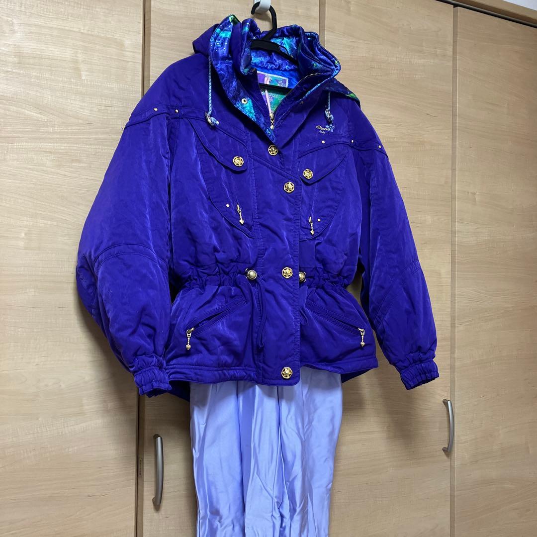 ヴィンテージ　90年代　Ellesse スキーウェアセット 紫 160