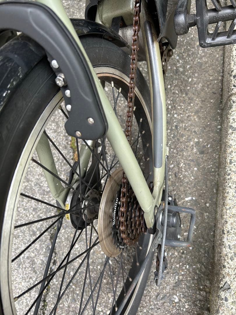 ベロスターミニ Panasonic 電動アシスト自転車 オリーブグリーン