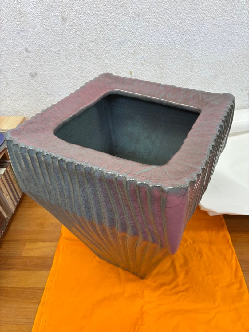 中島宏　青瓷釉彩壺　共箱・共布■本物保証■　最上位作　人間国宝 中島宏