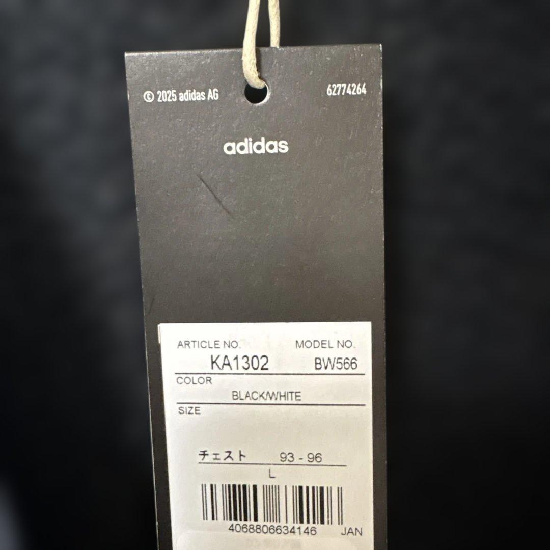 アディダス　adidas ベンチコート　ロングコート　内側ボア　中綿　黒　L