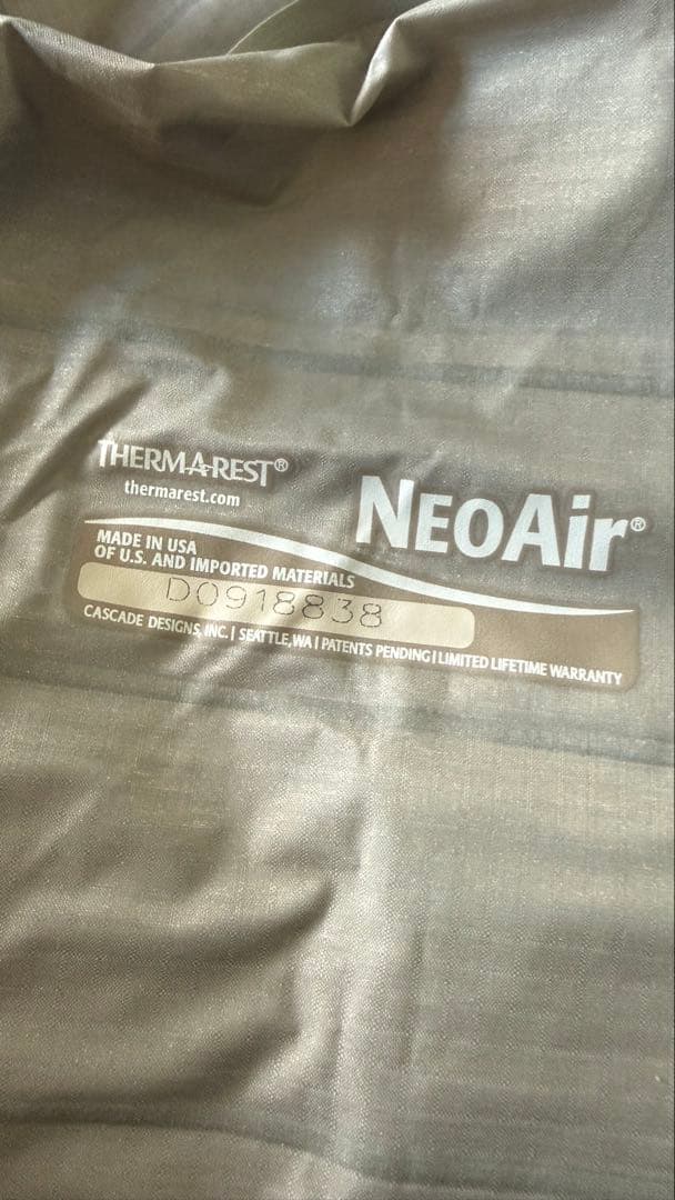 【未使用・エア漏れなし】サーマレスト NEOAIR 厚手エアーマット 冬キャンプ