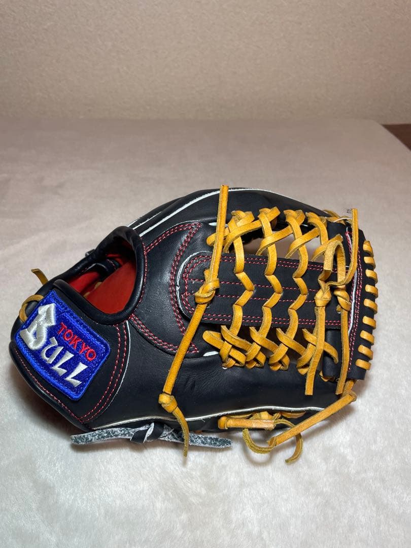 野球　TOKYO BULL 硬式野球グローブ ブラック/オレンジ　東駒